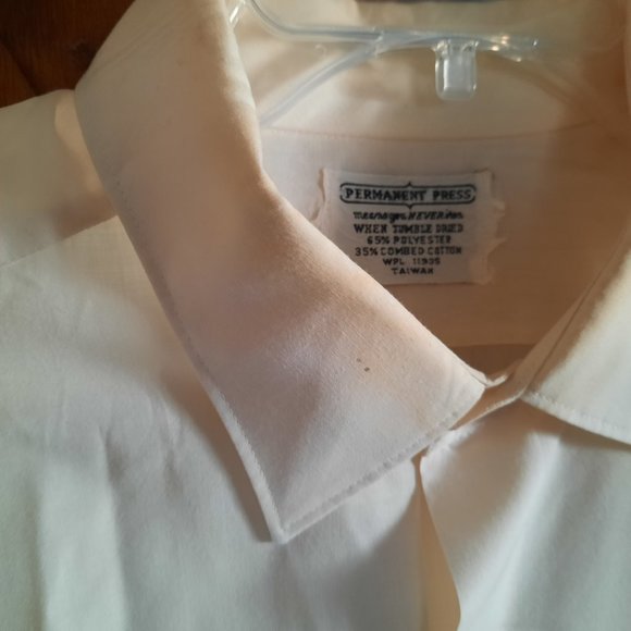 🌟FREE with purchase🌟 Off White Long Sleeve Button Down Formal Shirt - Size L - Picture 6 of 15